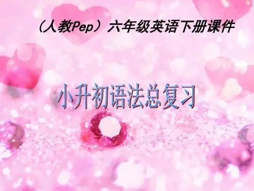 人教PEP版英语六年级下册《小升初语法总复习_1》课件