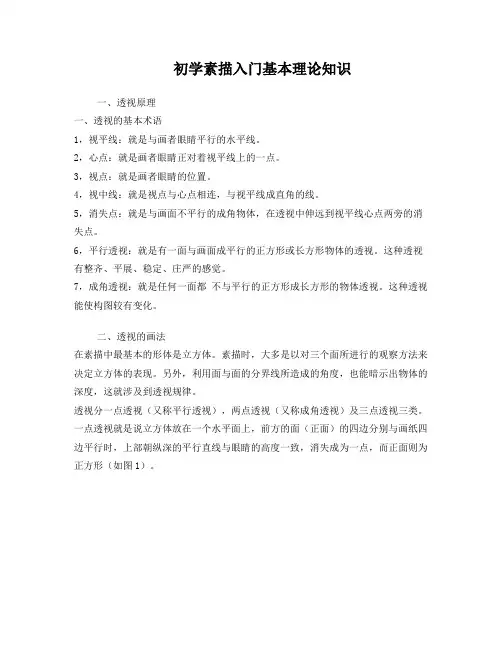 初学素描入门基本理论知识