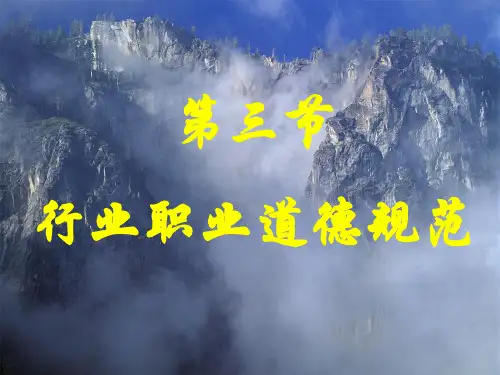 行业职业道德规范