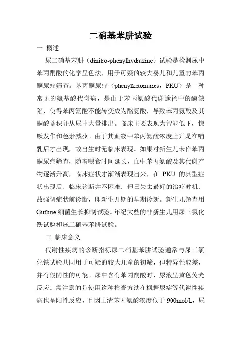 二硝基苯肼试验