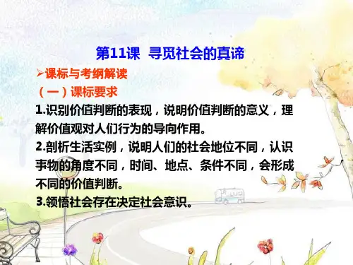 寻觅社会的真谛PPT教学课件