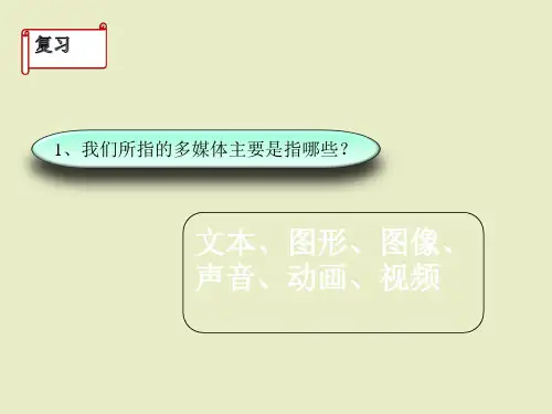 1、我们所指的多媒体主要是指哪些