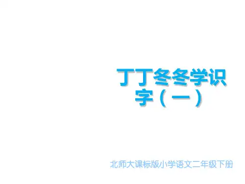 最新北师大版小学二年级语文上册第5课 丁丁冬冬学识字(一)精品课件
