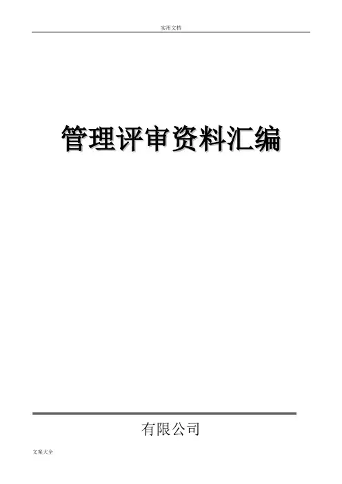 ISO9001-2015管理系统评审-非常好