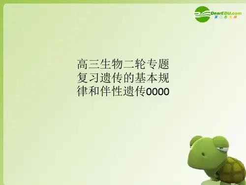 高三生物二轮专题复习遗传的基本规律和伴性遗传0000
