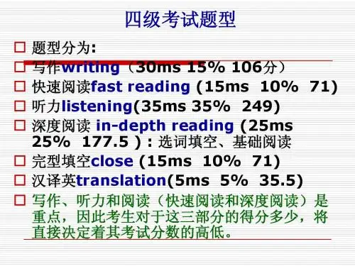 四级考试题型
