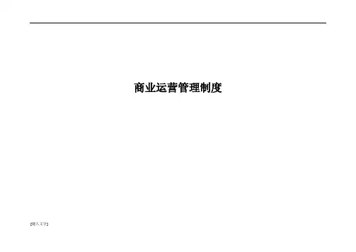 商业运营管理制度 2