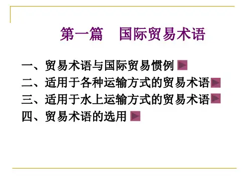 国际贸易术语