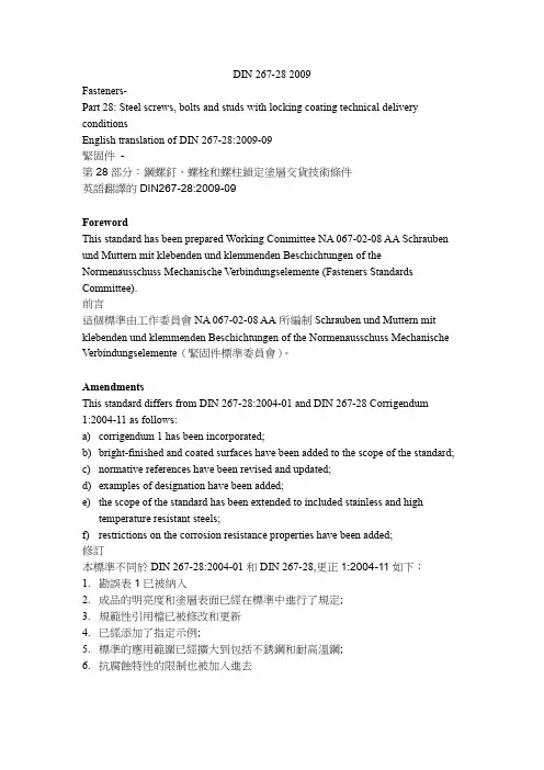 DIN267-28 2009  中文版