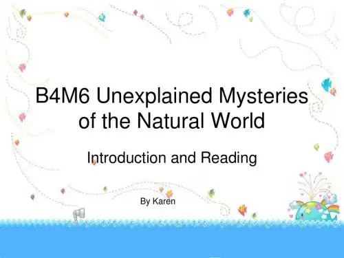 B4M6 Introduction