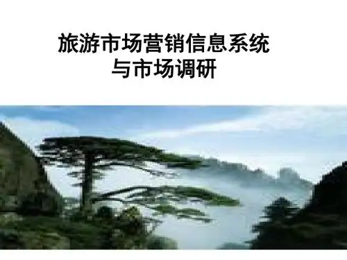 1旅游市场营销信息系统与市场调研