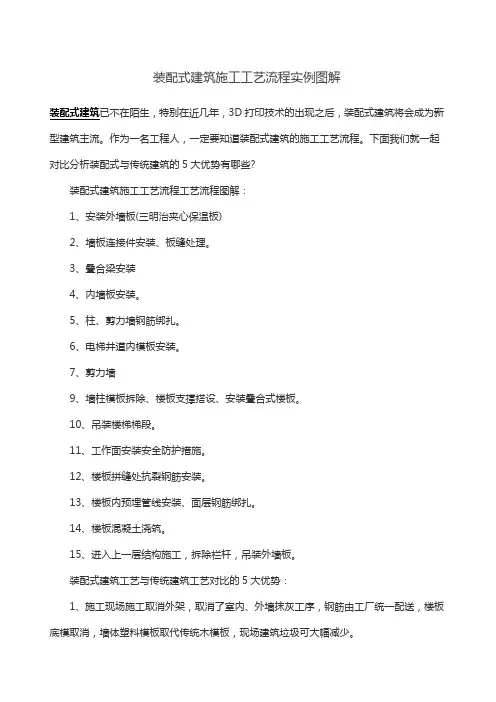 装配式建筑施工工艺流程实例图解