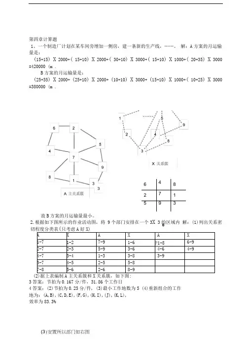 浙大远程教育生产运营管理离线作业答案