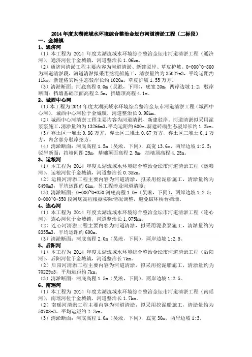 河道清淤工程概况(2-6)