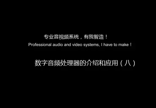 数字音频处理器的介绍和应用