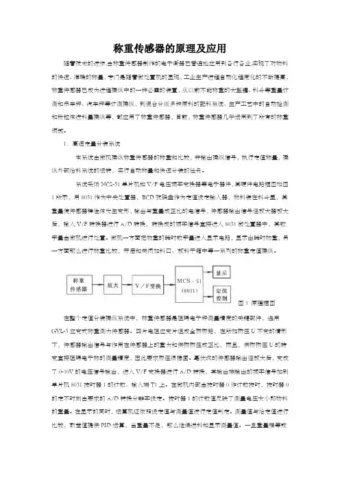 称重传感器的原理及应用