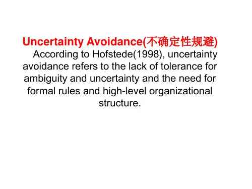 Uncertainty Avoidance(不确定性规避)