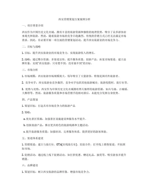 西安营销策划方案案例分析