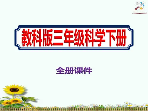 2021三年级下册科学全册课件教科版