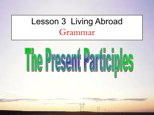 英语：Unit12《Culture Shock》Lesson3 Living Abroad-Grammar课件(1)(北师大版必修4)