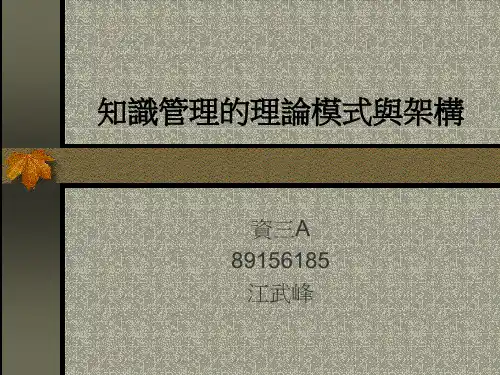 知识管理的理论模式与架构方式