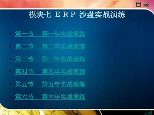ERP 沙盘实战演练