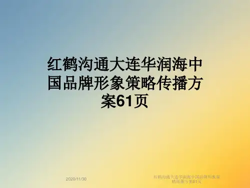 红鹤沟通大连华润海中国品牌形象策略传播方案61页