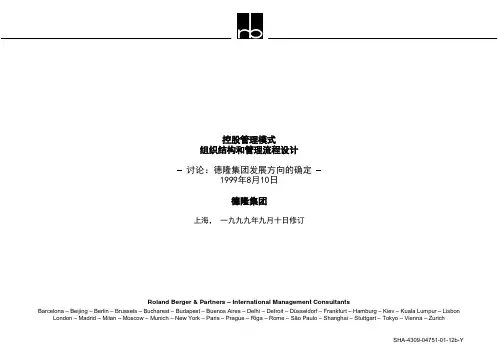 罗兰贝格-德隆战略报告