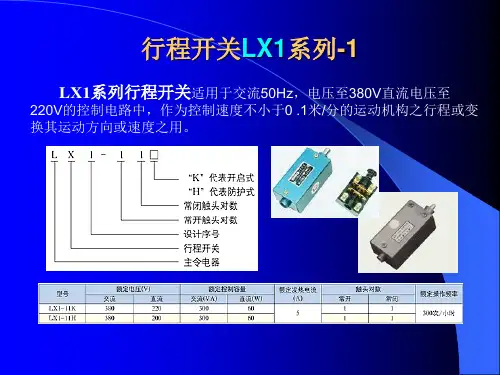 断路器行程开关资料