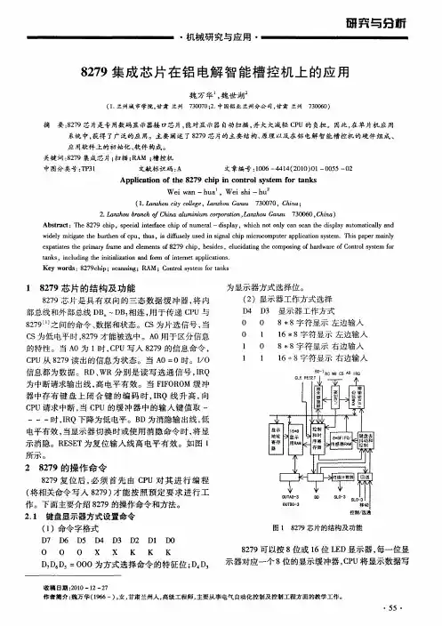 8279集成芯片在铝电解智能槽控机上的应用