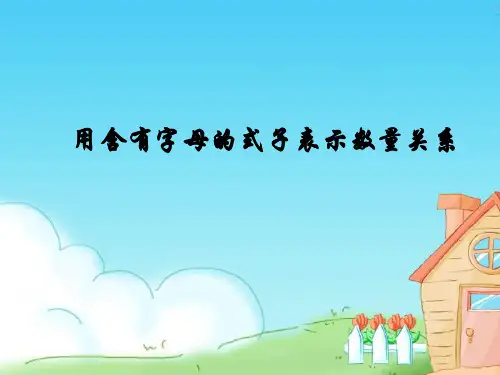 用字母表示数量关系例4例5