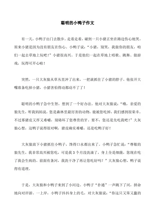聪明的小鸭子作文