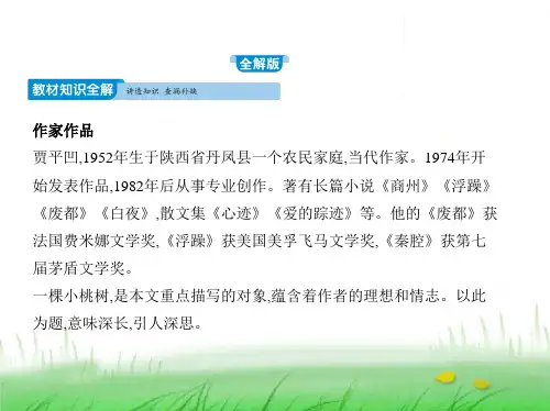 春学期七年级语文下册第五单元18一颗小桃树习题课件(新人教版)