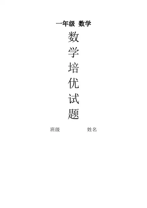 一年级数学 培优试题-经典