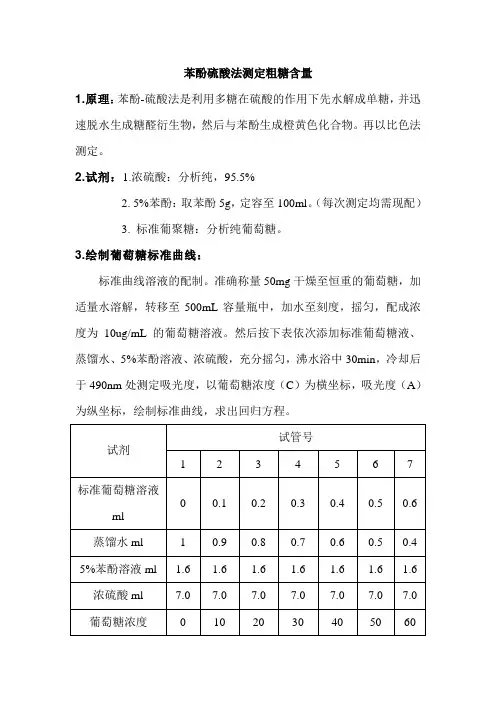 苯酚硫酸法