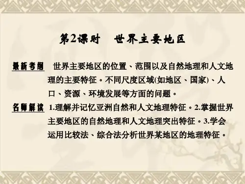 2016《创新设计》高考地理大一轮复习课件 第12章 世界地理 第2课时