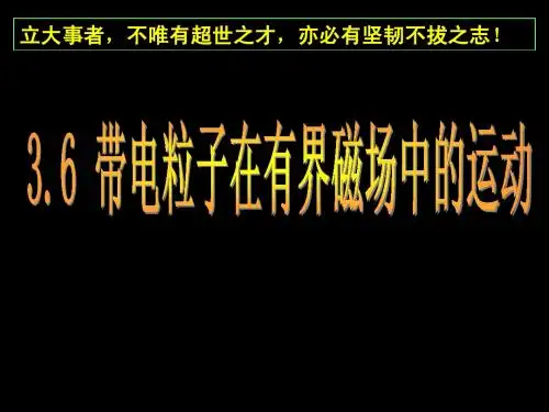 3.6 带电粒子在匀强磁场中的运动3