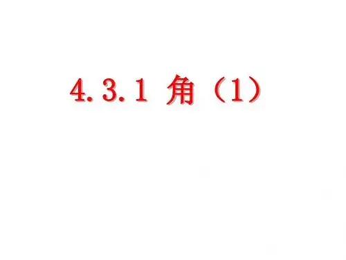 4.3.1角(1)