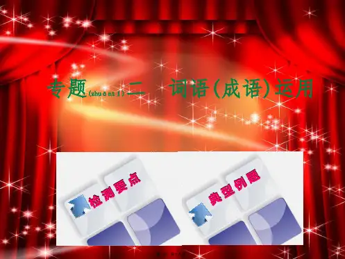 中考语文 专题二 词语(成语)运用复习课件