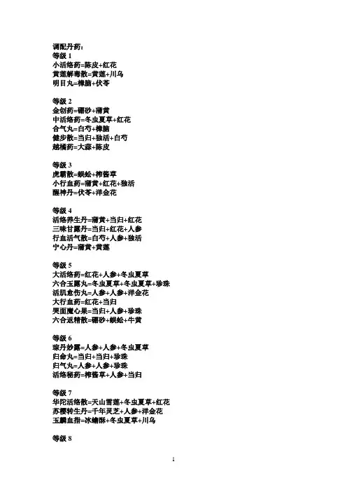 新绝代双骄3调配丹药