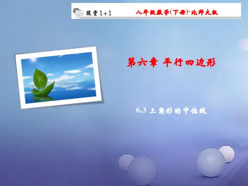 八年级数学下册随堂训练第6章平行四边形6.3三角形的中位线课件