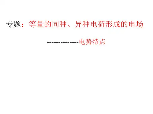 电势等量的同种电荷形成的电场电势特点介绍