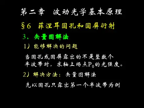 大学光学经典课件L10圆孔衍射和圆屏衍射