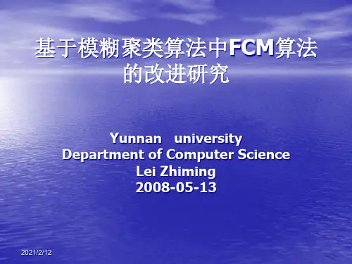 基于模糊聚类算法中FCM算法的PPT课件