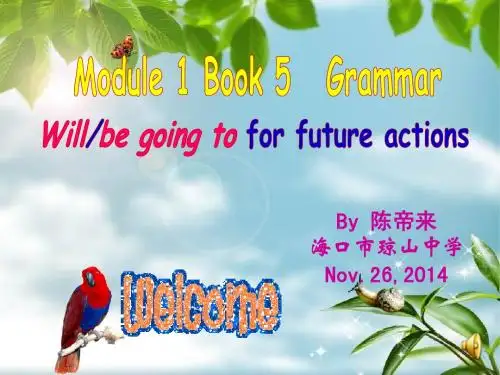 26(3)-优秀高中英语语法课教学课件-will & being go to for future actions