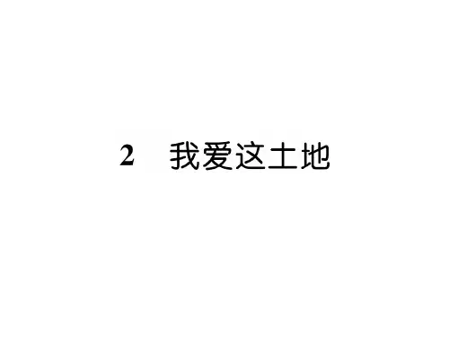 2018年秋人教版九年级语文上册(毕节地区)同步作业课件：2 我爱这土地(共20张PPT)