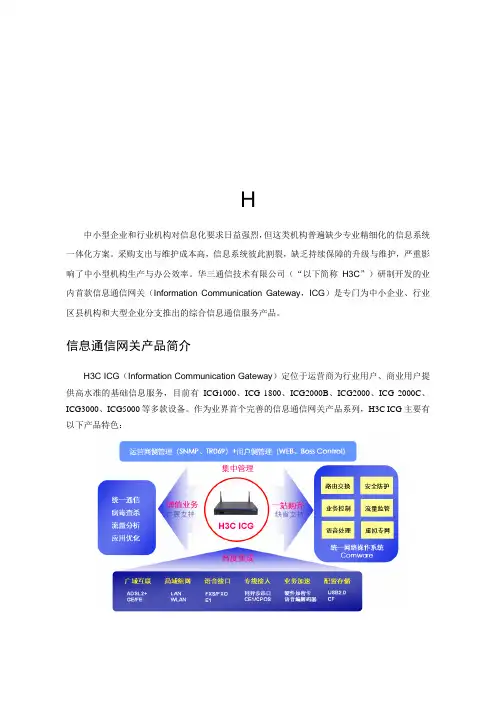 H3C ICG信息通信网关速查手册