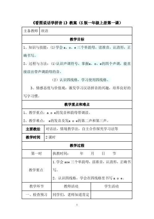 看图说话学拼音1-教案剖析