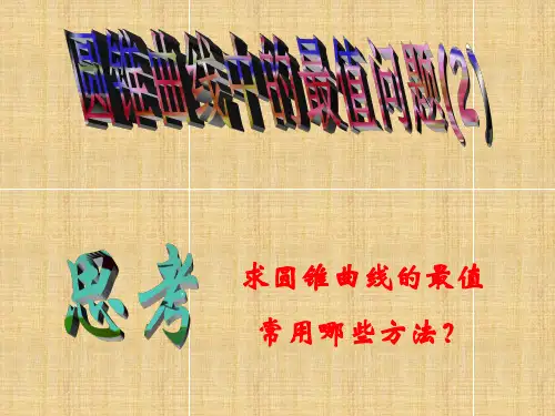 圆锥曲线中的最值问题2名师课件