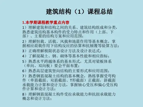 建筑结构_同济大学(201516)课程总结